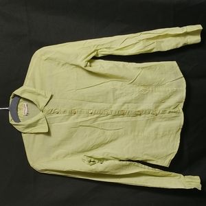 Guess Jeans Button Down Green Long Sleeve Shirt